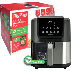 BOURGINI orkaitė su keramine danga - be cheminių medžiagų (PFAS, C6, PFHxA, PTFE, PFOA ir BPA) - 5 litrų - plona - 35% kompaktiška - 1500 W - idealiai tinka netoksiškiems namams