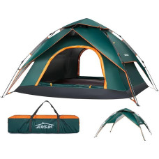 AKOZLIN Camping Tent, 2-3 Person 2-in-1 Double Layers Instant Pop Up Tent Windproof and Rainproof Dome Double Door with Removable Outer Tarp for Hiking Camping Backpacking