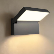 EBION 18 W lauko šviestuvas LED sieninis šviestuvas Lauko sieninis šviestuvas 90° pasukamas lauko šviestuvas Sieninis lauko apšvietimas IP54 vandeniui atsparus aliuminis 4000 K antracitas