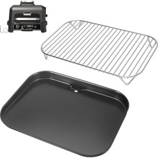 WELL GRILL Flat Grill Plate and Grill Grate for Ninja Woodfire OG701EU Series, Plancha Grill Plate & Stainless Steel Grill Grate Accessories for Ninja Wood Fire Electric Grill, XSKGRDPLTEU, CB350EU