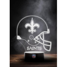 New Orleans Saints NFL LED lempos šviesos logotipas Šalmas keičia režimą su 6 skirtingomis spalvomis