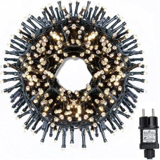 gresonic LED žibintų šviesa, maitinimo šaltinis, dekoracijos vidaus patalpoms, lauke, sode, Kalėdų eglutei, vestuvėms (2000 lempučių, šiltai balta, nuolatinė šviesa)