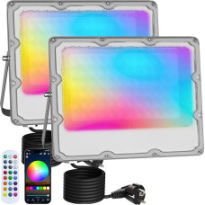 2 RGB lauko prožektorių pakuotė, 50 W, LED prožektoriai RGB su 