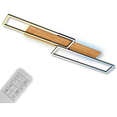 BRILONER - LED lubų šviestuvas su nuotolinio valdymo pulteliu, reguliuojamas nuo šiltai baltos iki šaltai baltos spalvos, LED šviestuvas, lubų šviestuvas, svetainės šviestuvas, miegamojo šviestuvas, virtuvės šviestuvas, juodas