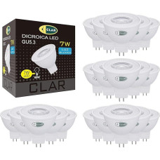 CLAR - GU5.3 LED, LED prožektorius, 12 V, MR16, 7 W, 4000ºK (20 vnt.)