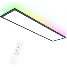 RGB lubų šviesos diodų šviesos diodų apšvietimas, 100 x 25 cm LED skydelis su nuotolinio valdymo pulteliu, 30 W 3300 LM lempa gyvenamajam kambariui, 3000 K - 6500 K lubų šviestuvai, lubų skydelis kaip virtuvės šviestuvas luboms, svetainės lempa, dienos šv