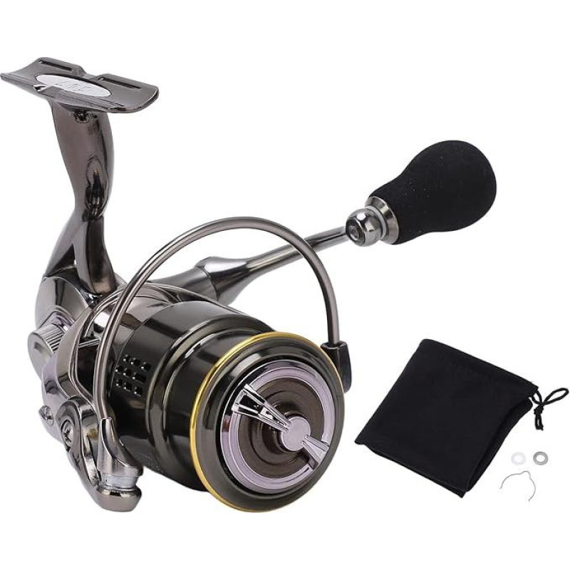 SG2500S Spinn-Angelrolle, 9+1BB leichtes Hochgeschwindwindigkeits-Baitcasting-Rad, Gehäuse aus Premium-Aluminium-Aluminiumlegierung mit Wollabstandshaltern für verbessertes Bremssystem, Fischen