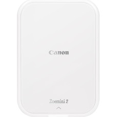 Canon Zoemini 2 Pearl White Mini Photo Printer Mobile Portable Travel Pocket (Photo Print 5 x 7.6 cm, Wireless, for Smartphone + Tablet, Built-in Battery, App, Bluetooth) [+ 10 Zinc Print Set]