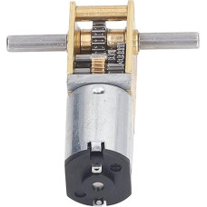 HUIOP 27 U/min DC12V Doppelwellengetriebemotor Mikroschneckengetriebemotor Niedriggeschwindigkeitsmotor mit Festem Sitz 1218-N20, Hohe Temperaturbeständigkeit, Starke Tragfähigkeit