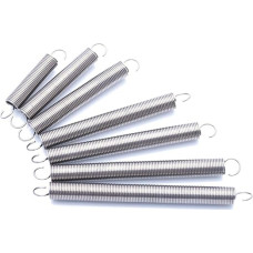 Komprimierte Ersatzfeder, Torsionsfeder aus Edelstahl, Zugfeder mit Doppelhaken, Drahtdurchmesser 1,0 mm, Außendurchmesser 10(70mm (1vnt.))