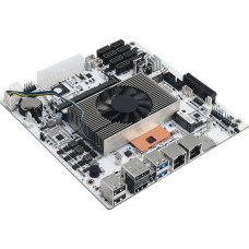 NAS Motherboard 8 Bay Core i5 8265U 4C/8T, Mini ITX PC Motherboard White M11, 2 x NVMe PCIe3.0 x2, Dual 2.5GbE i226V LAN, DDR4 NO RAM NO SSD, PCIe x4 Slot, TF, HD+DP