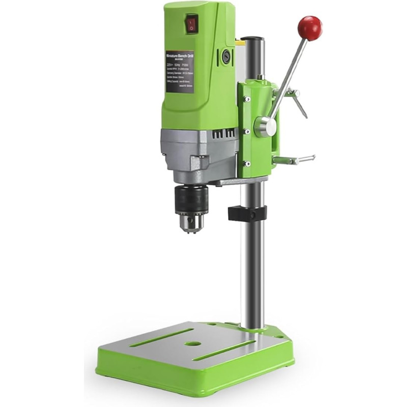 Tischbohrmaschine, Tischbohrmaschine, Tischbohrmaschine Mit Variabler Drehzahl, 6-Gang, Grün, Tischbohrmaschine, Tischbohrmaschinen(710W)