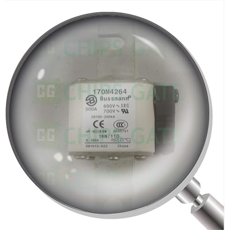 170M4264 1 x 170M4264 Saugiklis saulės 690V 500A 1-Kn/110