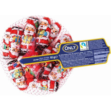 10 x 85 g šokoladinis Kalėdų Senelis tinklelyje / Šokoladas tinklelyje / Šokoladinės figūrėlės