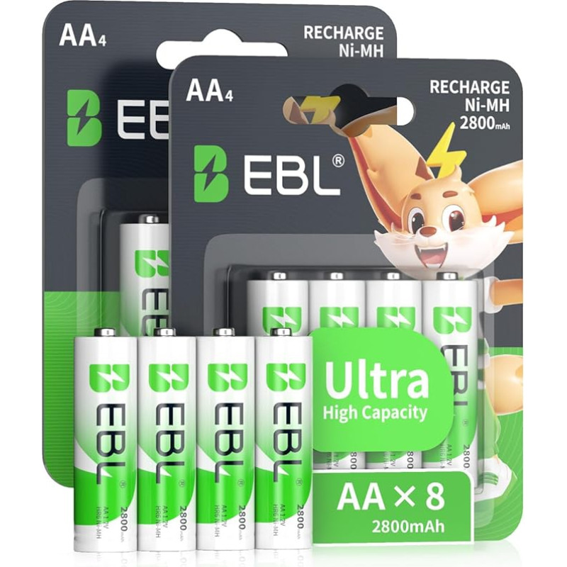 EBL AAA/AAA 4 ir 8 pakuotės