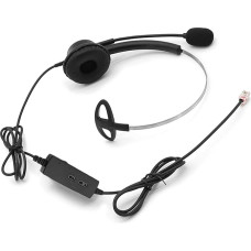 IP telefono fiksuotojo ryšio telefono ausinės Ausinės RJ9, suderinamos su Alcatel Avaya BT Converse Paragon Cisco Grandstream Mitel NEC Panasonic Polycom Snom Yealink Reguliuojamas mikrofonas
