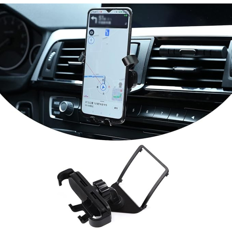 Automobilinis telefono laikiklis, skirtas BMW 1 2 3 4 serijos F20 F21 F22 F23 F30 F31 F34 F32 F33 F36 2013-2019 m. (juodas)