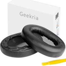 Geekria QuickFit Replacement Ear Pads Compatible with Sony MDR-1AM2 (MDR1AM2 MDR-1AM2/B) Headphones Repair Parts (Black/Plastic Ring)