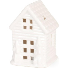 H&h Casetta Decorativa Natalizia in Porcellana cm 7 x 6,6 x 10 H