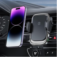 15 W automobilinis mobiliojo telefono laikiklis su įkrovimo funkcija, automatinis prispaudimas, indukcinė įkrovimo stotelė automobilyje, 