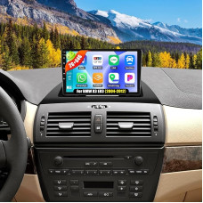 2G + 64G Android 13 automobilinis radijas BMW X3 E83 2004-2012 su Carplay Android automobiliu, 9 colių jutiklinio ekrano radijas su GPS WiFi FM/RDS Bluetooth Mirror Link + AHD kamera atbulinės eigos kamera ir mikrofonas