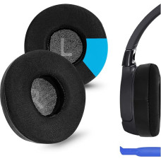 GEEKRIA Sportiniai aušinamojo gelio pakaitiniai ausinių įdėklai, skirti JBL JR300, JR300BT, T450BT, T500BT, Tune 500, Tune 500BT, Tune 510BT, Tune 600BTNC, Tune 520 ausinėms, ausų pagalvėlės, ausų kaušeliai (juodi)