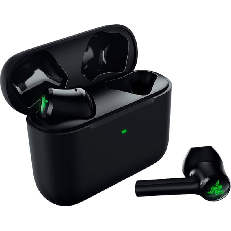 Razer Hammerhead True Wireless X - Kabellose Earbuds (In-Ear Ohrhörer, Ultra-niedrige Latenzen, Mobile App, 13mm-Treiber, Bluetooth 5.2 mit Auto-Pairing, Google Fast Pair, Lade-Etui) Schwarz