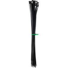 Kabelių raiščiai juodi I 10 metų atsparūs ultravioletiniams spinduliams I 360 mm x 7,8 mm I 100 vnt., atsparūs oro sąlygoms I 15-30 % didesnė tempimo jėga / stabilumas I Sertifikuota aukščiausia kokybė