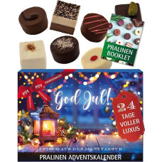 Hallingers God Jul Advent Calendar Chocolates Gift Handmade without Alcohol from Fine Cocoa Chocolate for Hunters (Box) - Mother's Day Gift & Gift Ideas for Father's Day | Congratulations Hanukkah