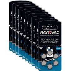 Rayovac Acoustic Zinc Air Hearing Aid Battery 675 (Blue)