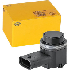 HELLA 6PX 358 141-741 Sensor, Parking Aid - 3-Pin - Pluggable - Can be Painted Over - with Mounting Ring