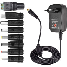 30 W universalus maitinimo šaltinis, 3 V 4,5 V 5 V 6 V 7,5 V 9 V 12 V kintamosios/ nuolatinės srovės adapterio perjungimo maitinimo šaltinis, skirtas vaikų elektriniam automobiliui, LED juostelė, maršrutizatorius, BT garsiakalbis, CCTV kameros, TV dėžutė 