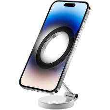 CGEAMDY Magnetinis automobilinis mobiliojo telefono laikiklis, magnetinis mobiliojo telefono laikiklis, sukasi 360° kampu, skirtas universaliam prietaisų skydeliui, sulankstomas cinko lydinio laikiklis (sidabrinis)