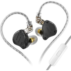 CCA KZ ZS10 PRO X ausinių monitorių atnaujinta versija 4BA+1DD 5 vairuotojo IEM ausinės HiFi metalinės laidinės ausinės (su mikrofonu, juodos spalvos)