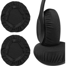 2 Pack Reusable Washable and Stretchy Earpads Ear Pads Fits 9-10.5cm Headsets (9-10.5cm) Compatible with B Bose JBL Skullcandy Sony Y9FCZ (Black)