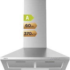 CIARRA Dunstabzugshaube 60cm Umluft Abluft Pyramide aus Edelstahl Silber,CAS6201A