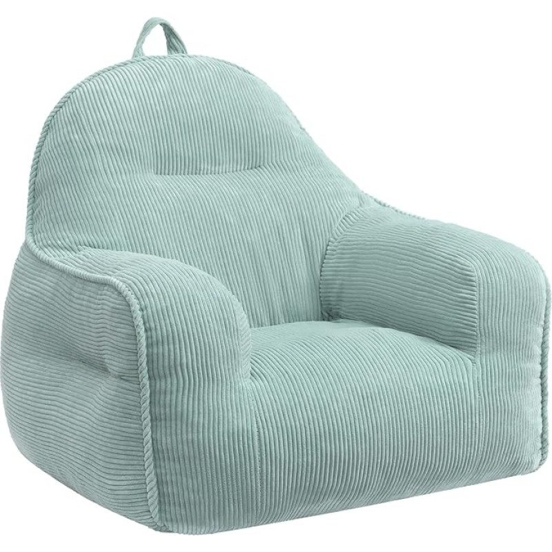 BEJOY Patogios Bean Bag kėdės su įdaru Pilkai žalia