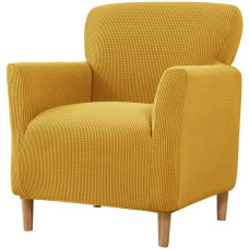 Įtempiamas fotelio dangtelis 1 Seater Žakardas klubo kėdės dangtelis skalbiamas Chesterfieldo fotelio dangtelis Fotelio apsauga gyvenamajam kambariui, vonia, kėdė, sofa (Jaune)