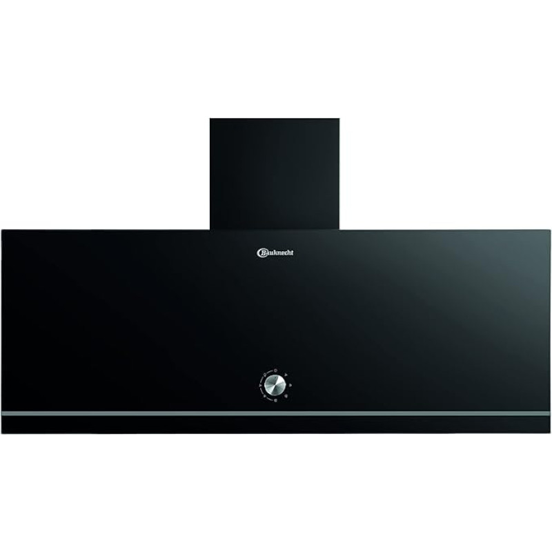 Bauknecht DBHVA 92F LM K Gartraukis be galvutės / 90 cm / tinka ištraukiamajam ir recirkuliaciniam darbui / 41,1 kWh / LED / 3 galios lygiai, įskaitant intensyvųjį / A energinio naudingumo klasė, juodas stiklas