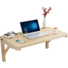 Schwebender, an der Wand montierter Klapptisch aus Holz mit Halterungen, robuster Klapptisch für Küche, Esszimmer, Frühstücksbar, herunterklappbarer Computertisch (L 120 x B 60 cm)