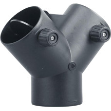 Kanalanschluss 3-Wege - Anti-Hochtemperatur-Schlauchadapter 75 Mm, Trocknerentlüftung, 2 Verstellbare Ventile, Luftmengenregelung | Zubehör Für Standheizungen Effiziente Trennung Langlebig Schwarz Meh