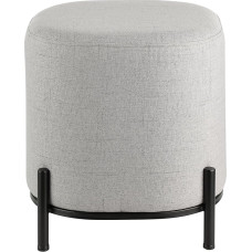 EGLO LIVING Mashike Minimalistinė taburetė Apvali sofos taburetė Tekstilinis pilkos ir juodos spalvos metalinis pufas Skersmuo 38 cm