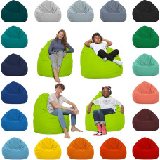 Pupelių maišas, XXL grindų pagalvėlė su EPS karoliukais suaugusiesiems ir vaikams, tinkama žaidimams ar poilsiui, tinkama naudoti patalpose ir lauke, nes yra atspari vandeniui, kivių žalios spalvos, XL dydžio