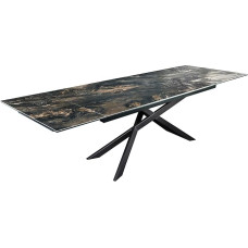 invicta INTERJERAS riess-Ambiente Euphoria išplečiamas valgomojo stalas, 180-220-260 cm, natūralaus akmens keramika, pagamintas Italijoje, įspūdingas virtuvės stalas, taip pat gali būti naudojamas kaip konferencijų stalas, stabilus ir tvirtas