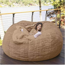 Milžiniškas Bean Bag kėdė be užpildo dirbtinio kailio tingus sofos dangtelis didelis Lounger skalbiamas Jumbo Bean Bag milžiniškas atminties putų baldai
