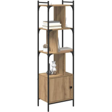 vidaXL Ąžuolinė knygų spinta 44,5 x 30 x 154,5 cm Svetainės lentyna Šiuolaikinė lentyna Laisvai pastatoma knygų lentyna Stilinga saugykla Šiuolaikinis ekranas