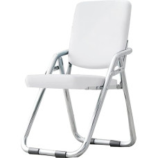 Tragbarer Klappstuhl mit Rückenlehne, PU-Leder, gepolsterter Sitz, stabiler Metallrahmen, bequem für Esszimmer, Büro, Konferenzräume und Arbeitsbereiche