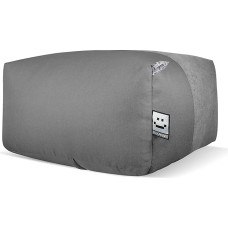 HAPPERS XL Grey Square Bean Bag Bean Bag with Filling