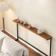 Konsolentisch für kleine Räume - Schmaler Glas-Wohnzimmer-Beistelltisch, langer Sofatisch für Flur oder Wohnzimmer
