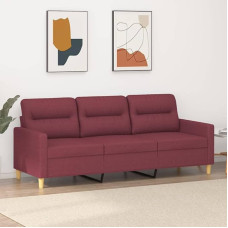 ShGaxin 359249 3-vietė sofa Vyno raudona 180 cm audinys, Sofos ir sofos, Sofa svetainė, Sofa paauglių kambariui, Sofa poilsiui, Sofa miegamajam, Minkšta sofa